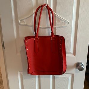 Red Studded Tote